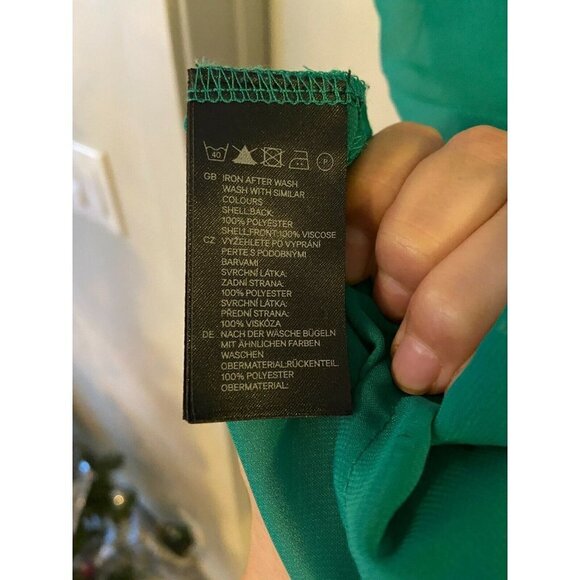 H&M Women's Cold Shoulder Green Tunic Top Size L - Picture 8 of 8